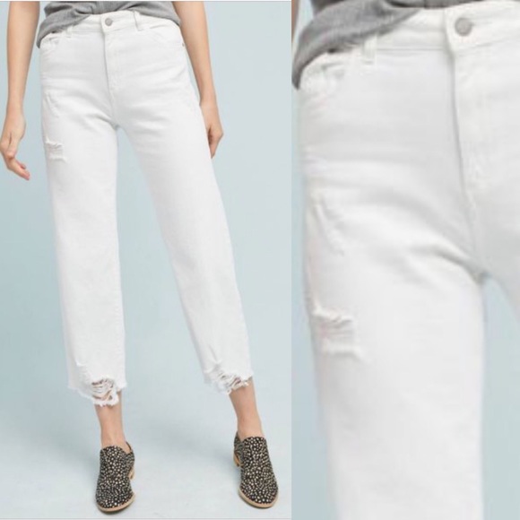 anthropologie white jeans